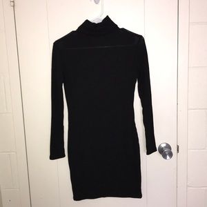 Black turtle neck fitted dress 🖤